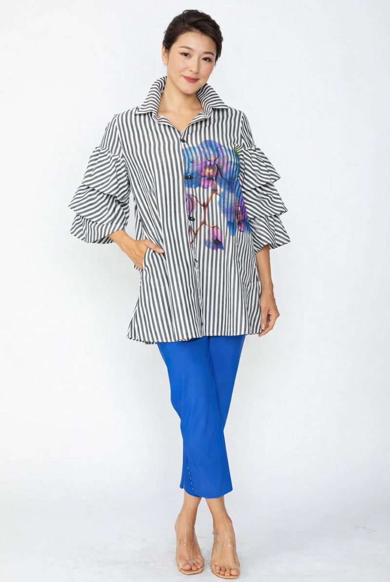 IC Collection Ruffle Sleeve Blouse | Unique Apparel USA