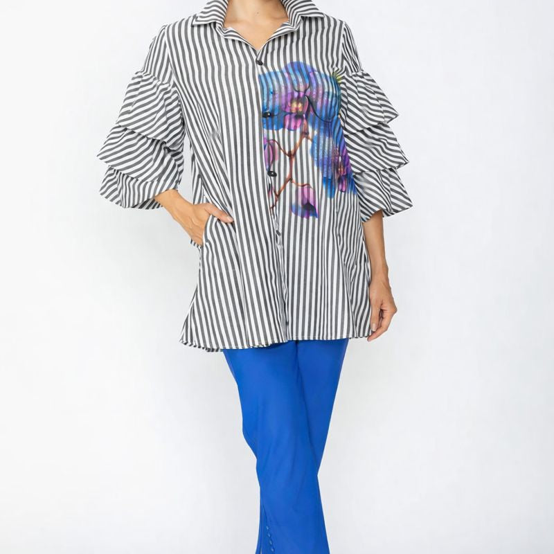 IC Collection Ruffle Sleeve Blouse | Unique Apparel USA