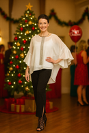 IC Collection Sheer White Tunic- IC-8483T