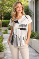 Jess & Jane Dolman Cap Sleeve Top-61-2199-TANGO