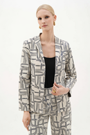 Joseph Ribkoff Millennium Geometric Print Straight-Cut Jacket-262047