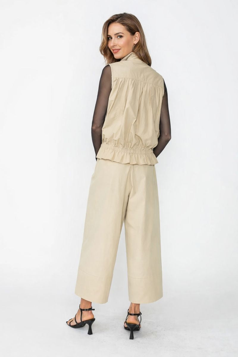 IC Collection Nylon Zip Up Vest - Lightweight Zip Front Jacket Style C6135V