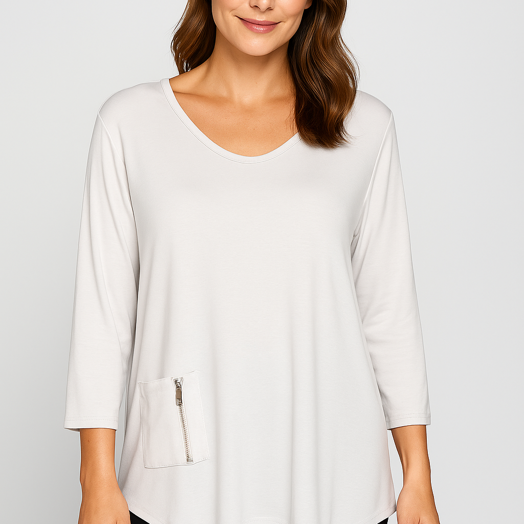 By JJ Zipper Pocket Tunic-IT-102