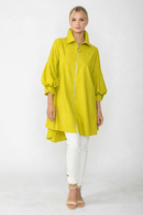 IC Collectiion High Low Collared Jacket-IC-5672J