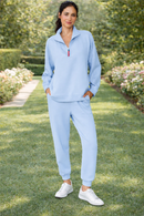 IC Collection Quarter-Zip Relaxed Pullover Top-C1050