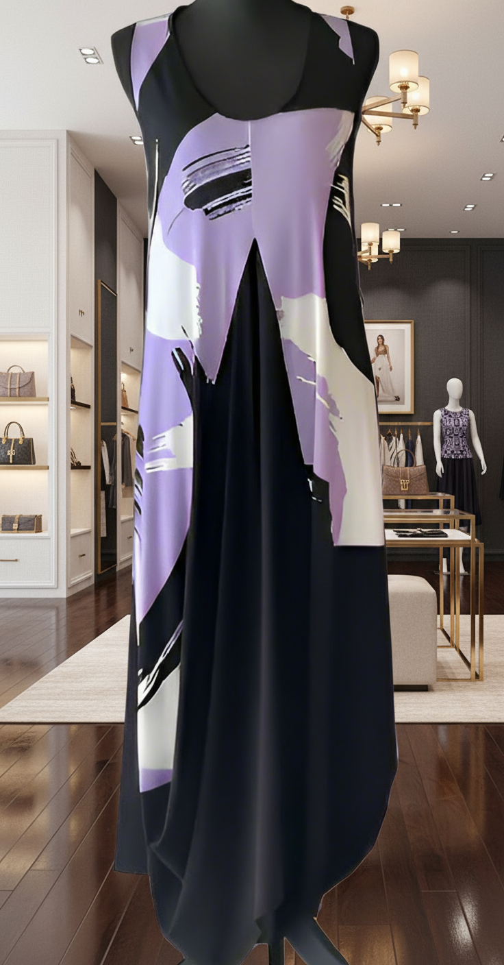 Sun Kim Elaine Color Block Dress-SK350P