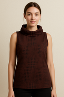 Sun Kim Jacquard Wire Collar Vest-ME155JP