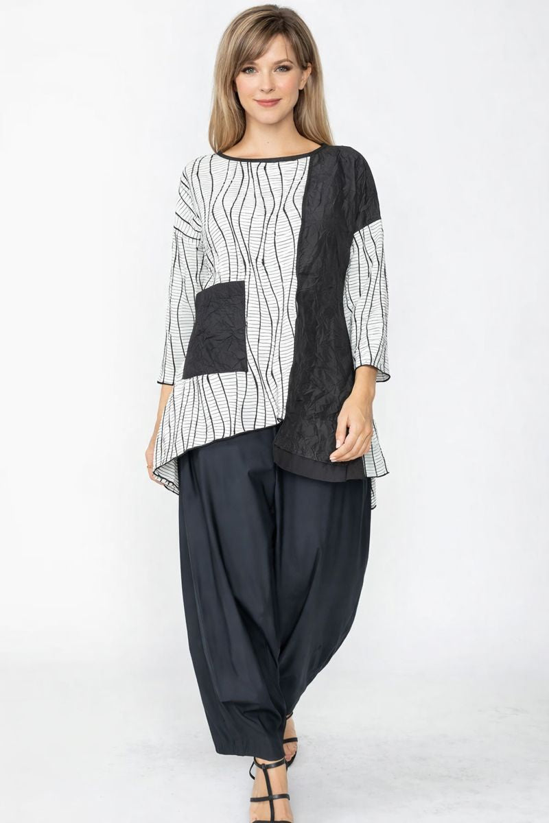 IC Collection Dolman Tunic With Patch - Women's Designer Top 7788T