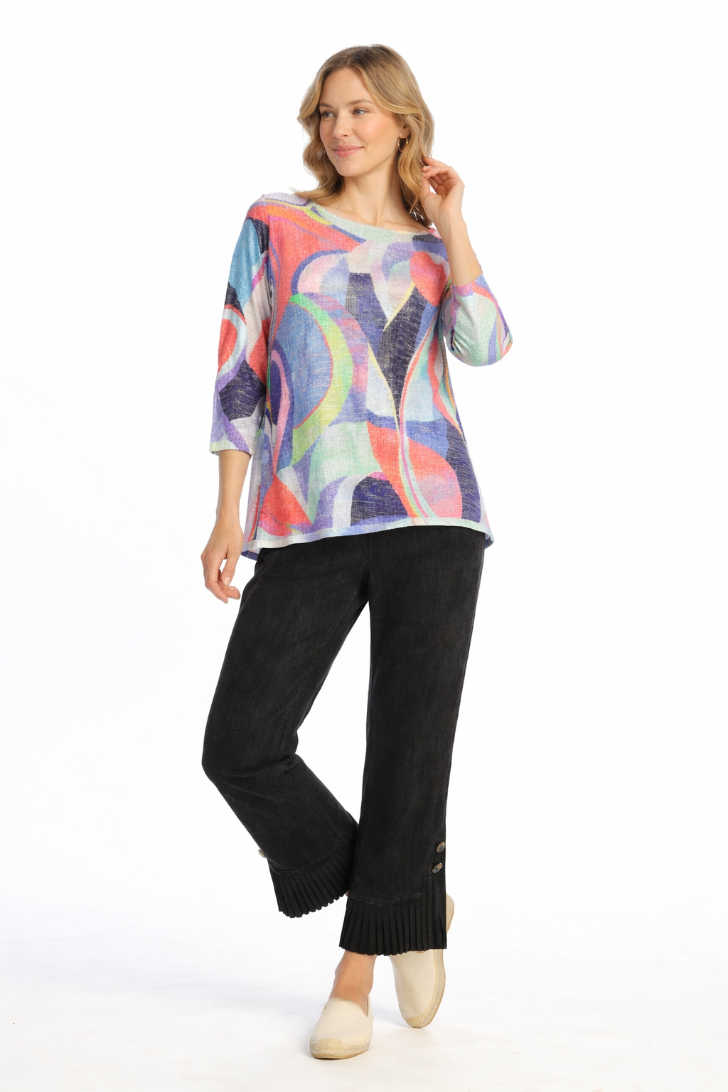 Jess & Jane Boucle Mesh Tunic Top-BC4-2064-JUBILE