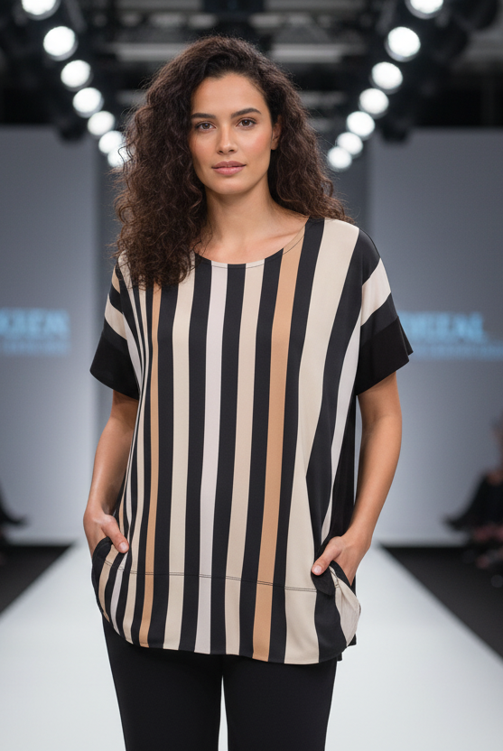 Alembika Color Block Tunic-ST434S-B