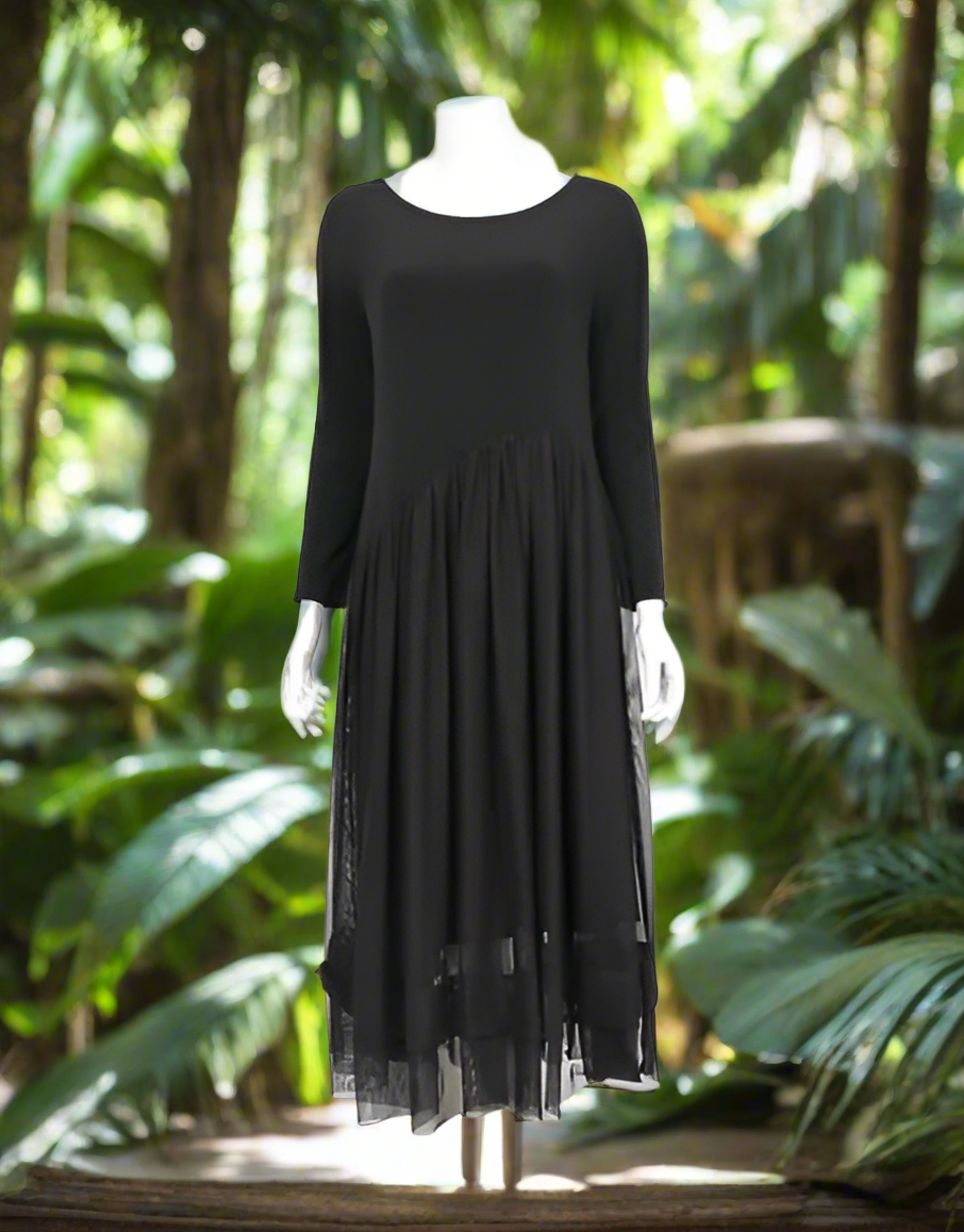 Mesh Skirt Dress-IC-6446D