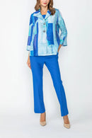 IC Collection Abstract Button-Front Jacket-C1039J