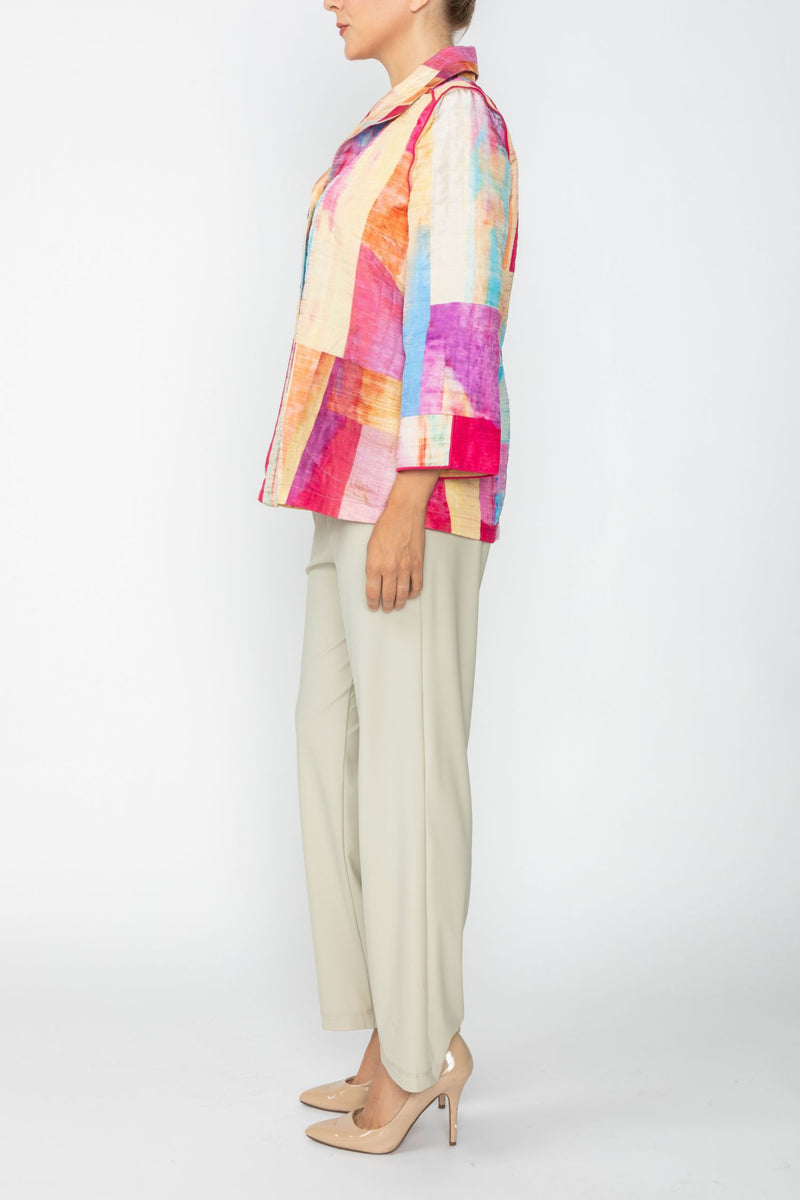 IC Collection Abstract Button-Front Jacket-C1039JB