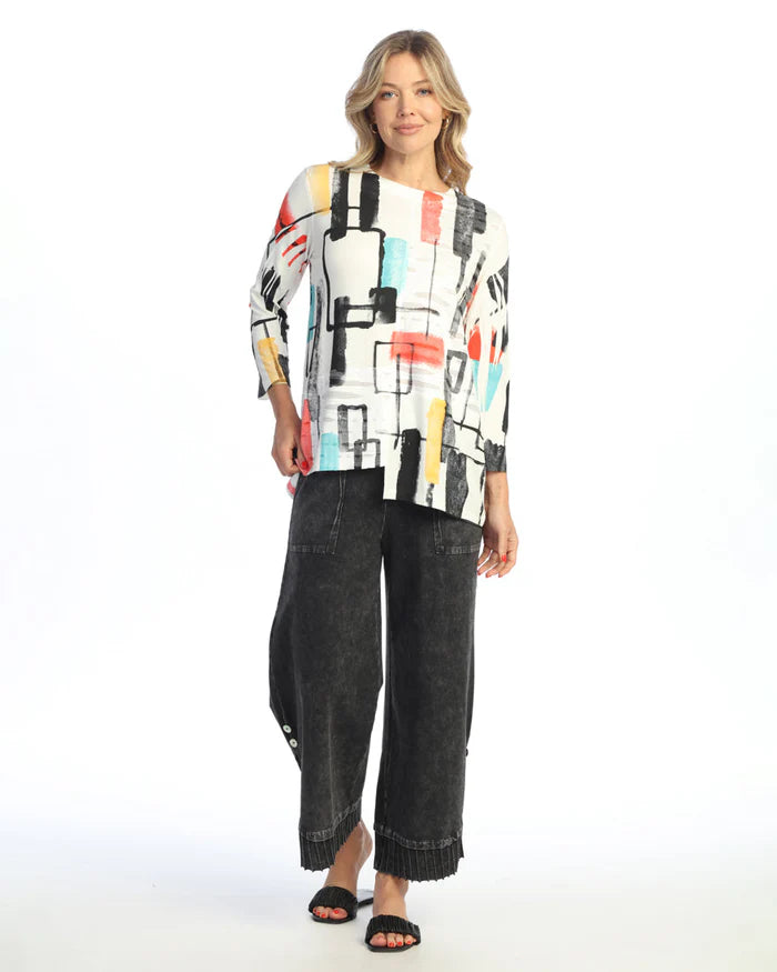 Fresco Contrast Tunic Top DK6-2072