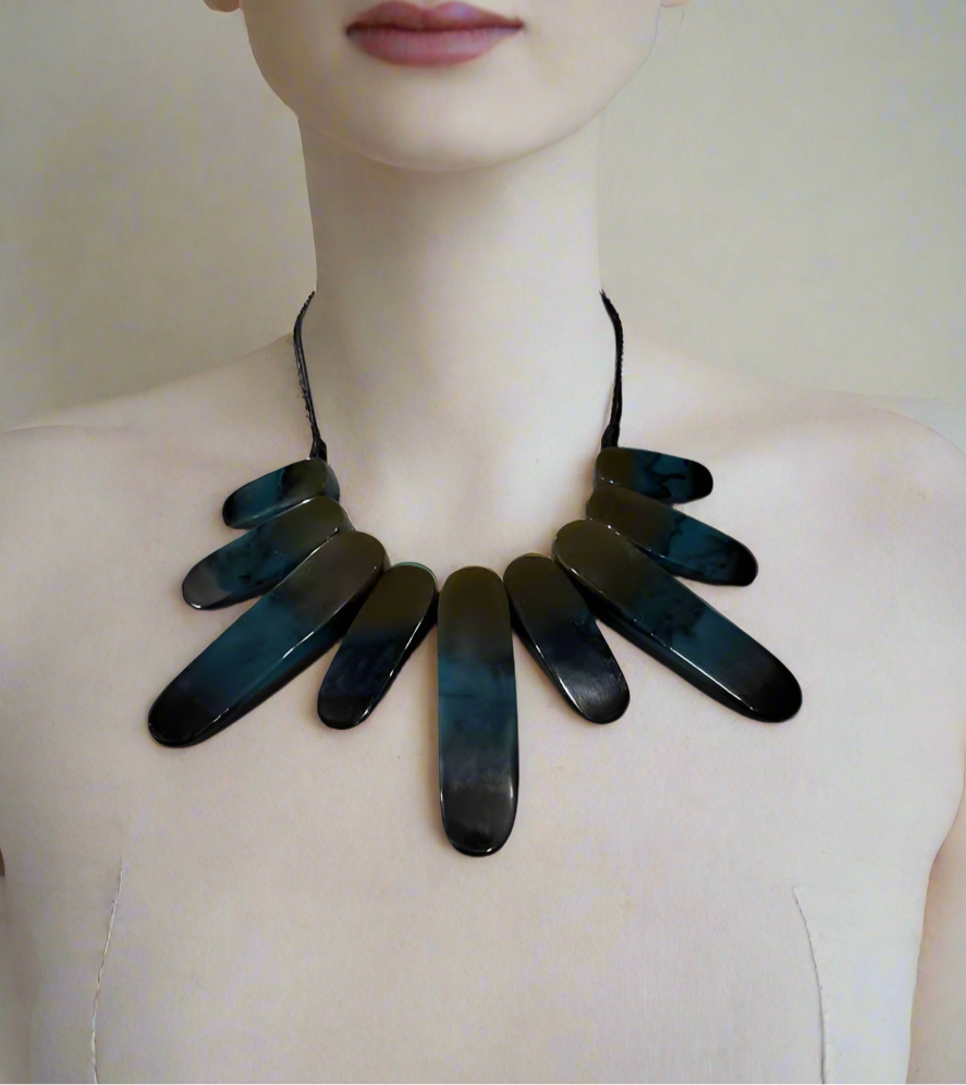 Ocean Mist Tapered Statement Necklace-N1235