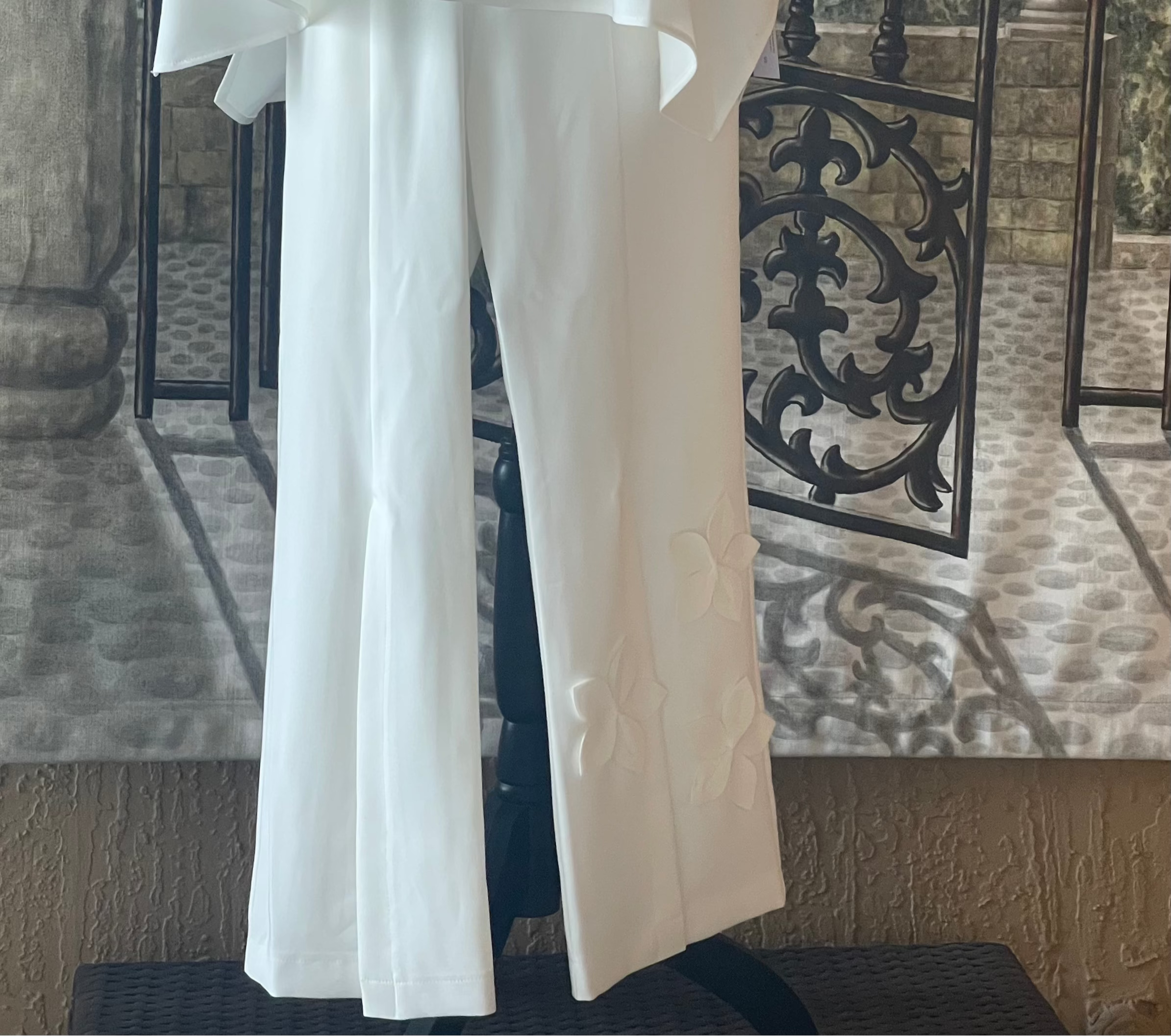 Front Slit Pants With Petal 6877P-DuP1