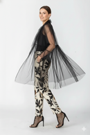 IC Collection Rosette Chiffon Layered Jacket-IC-5861J