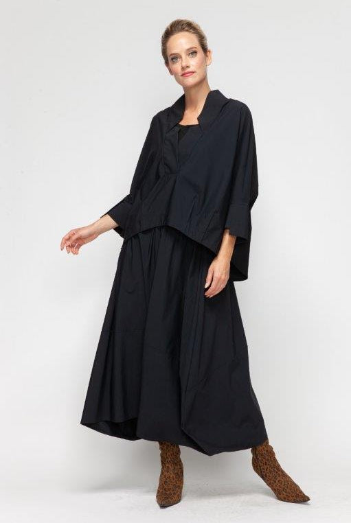 IC Collection Pleated V-Neck Boxy Top | Unique Apparel USA
