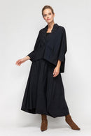 IC Collection Pleated V-Neck Boxy Top-7225V