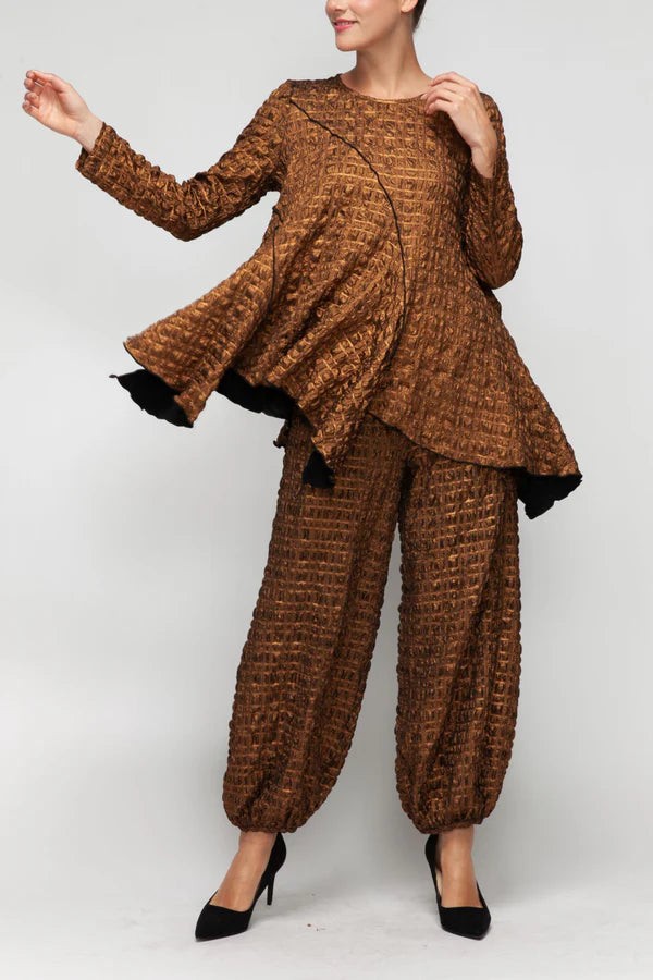 IC Collection Textured Asymmetrical Top-7235T