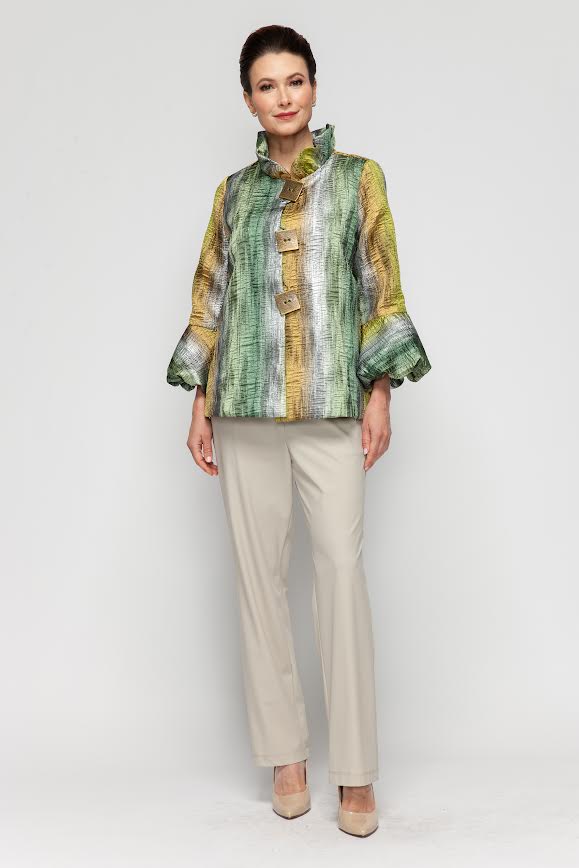 IC Collection Ruffled Sleeve Jacket-7572J