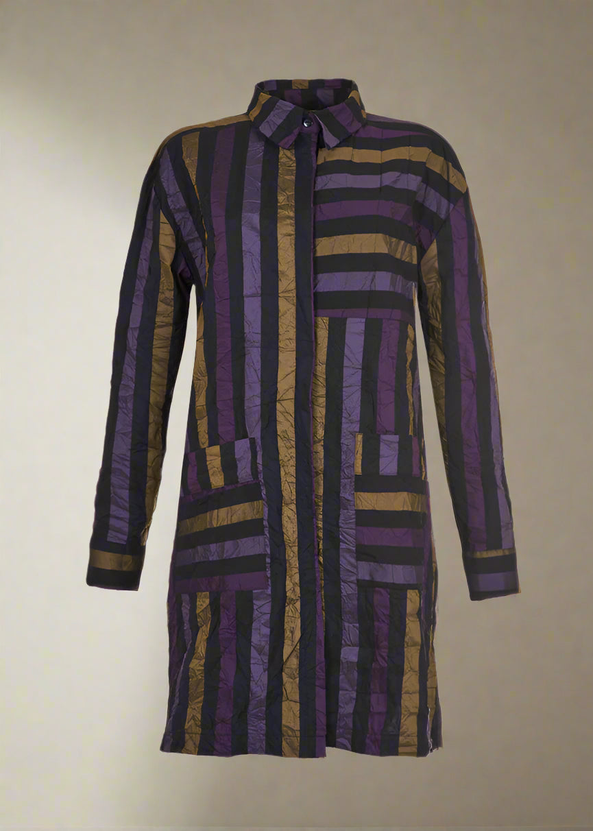 Kozan Plum Stripes Amara Jacket-IL-2285-PLMSTCR