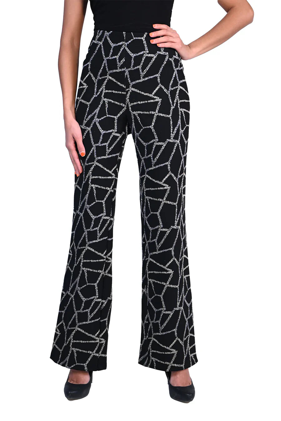 Frank Lyman Black/Gold Knit Pant-223386