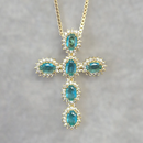 LPL Blue CZ Sparkling Necklace