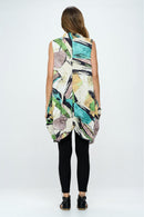 By JJ Abstract Print Crinkle Tunic-IP-117