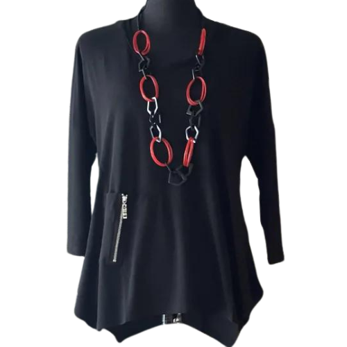 By JJ Zipper Pocket Tunic-IT-102