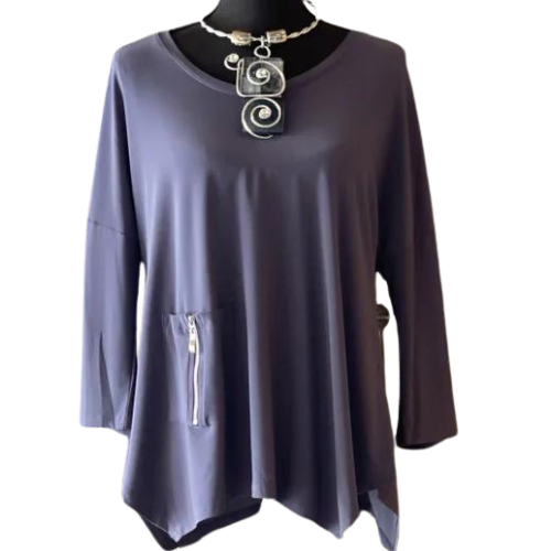 By JJ Zipper Pocket Tunic-IT-102