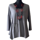 By JJ Zipper Pocket Tunic-IT-102