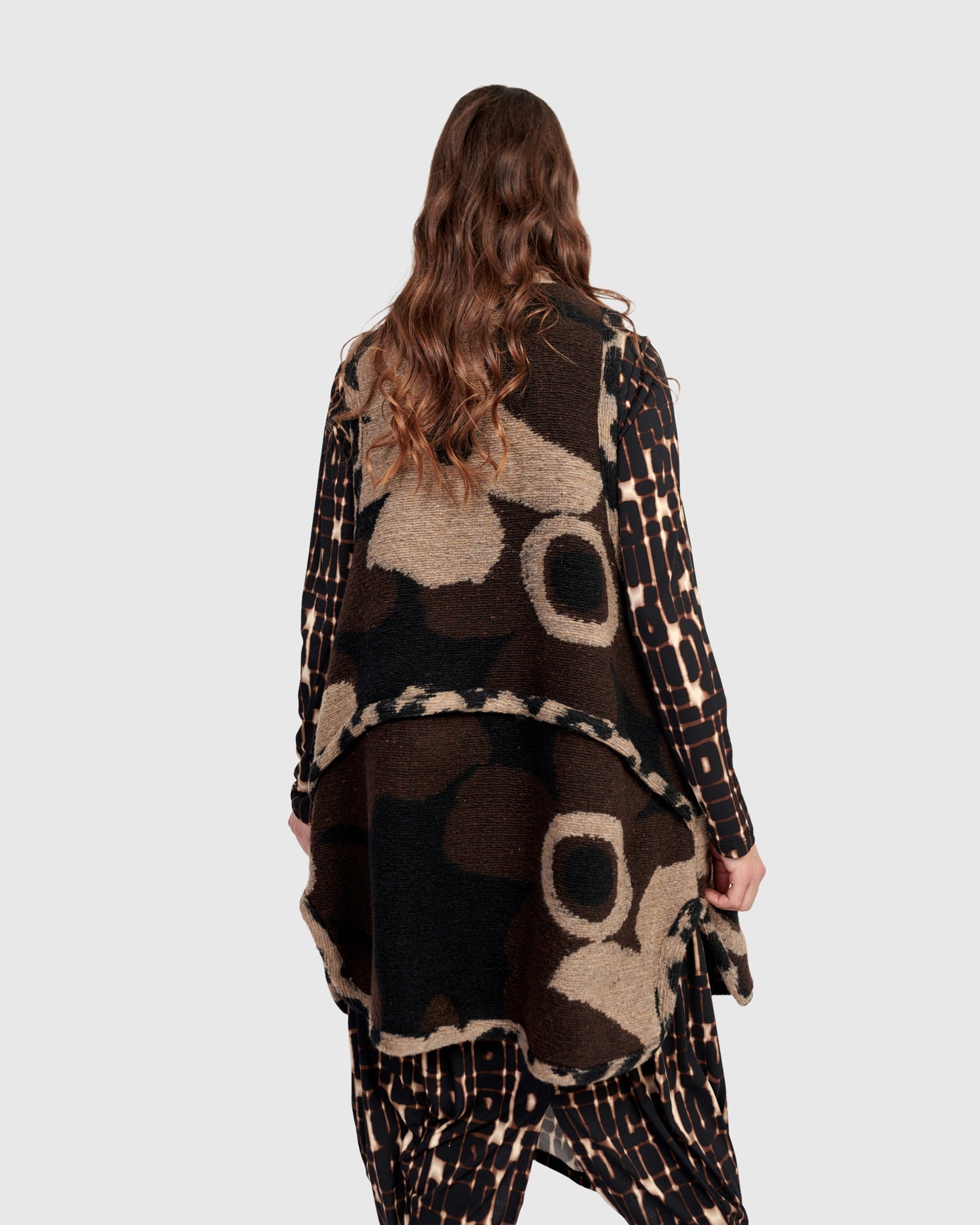 Alembika Piped Cozy Draped Vest-AJ919F