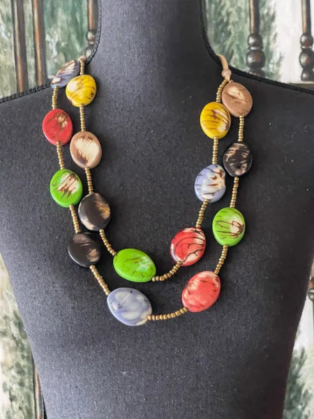 Tagua Handmade Cuba Necklace-LC1406-MULTI