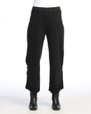 Jess & Jane Mineral Washed Wide-Leg Pant with Rib & Button Detail-M125
