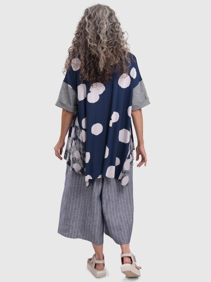 Alembika Trapeze Polka Dot Tunic-ST439N