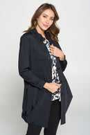 By JJ Wire Neck Stacked Pocket Jacket-PR-204