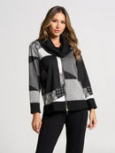 By JJ Mock Neck Zip Up Tunic-SS-117