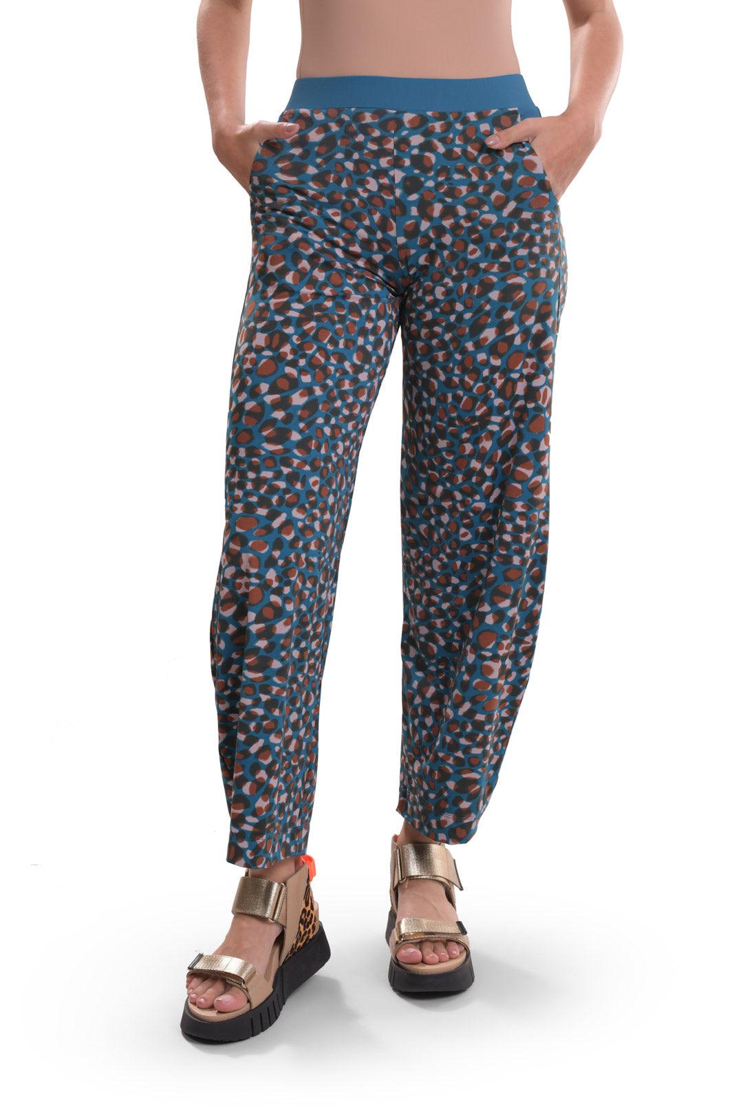 Alembika Turquoise Graphic Pant-SP134T