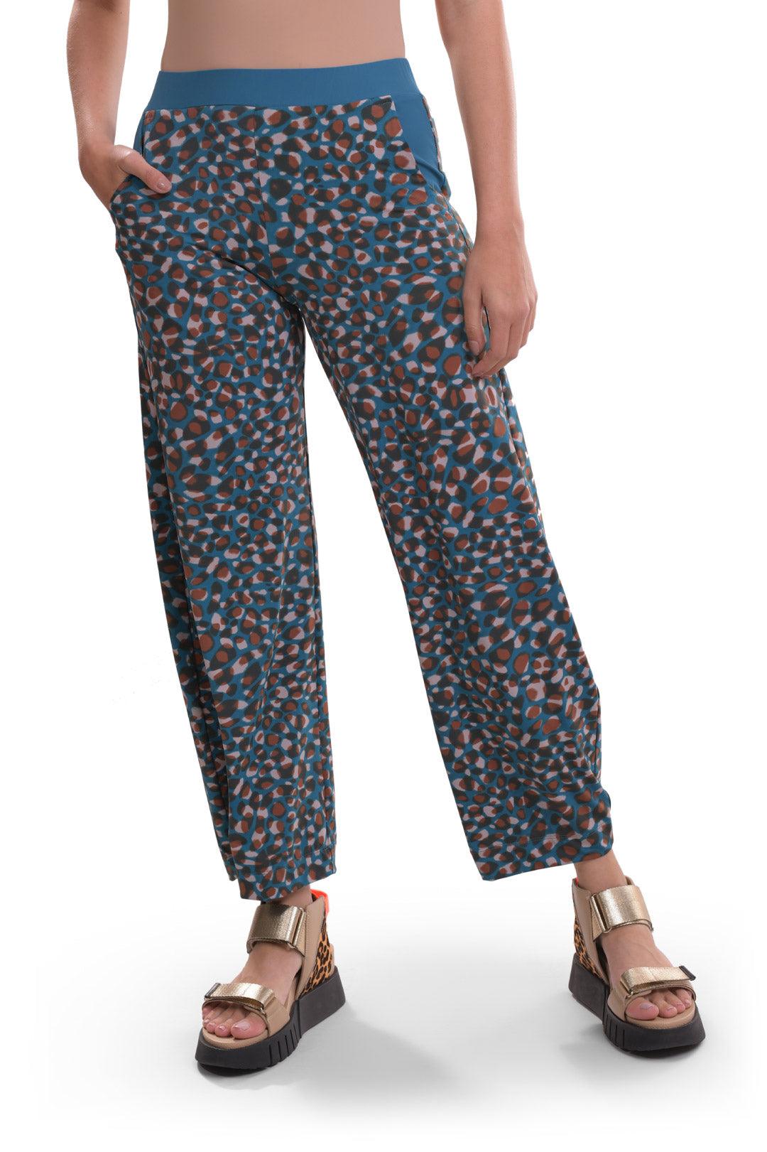 Alembika Turquoise Graphic Pant-SP134T