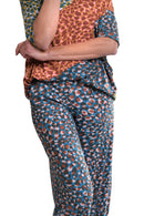 Alembika Turquoise Graphic Pant-SP134T