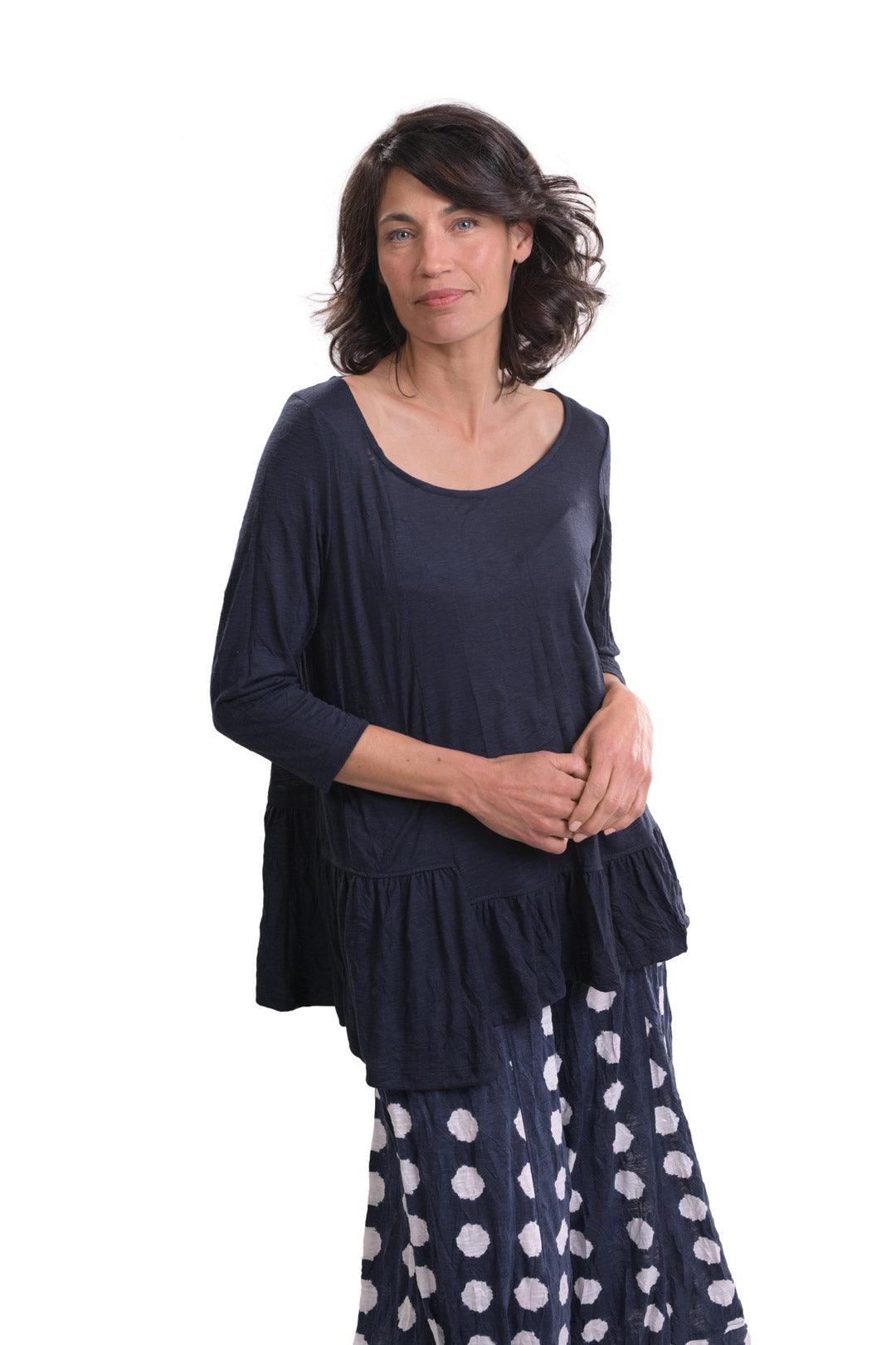 Alembika Crinkled Ruffled Bottom Tunic-ST363N