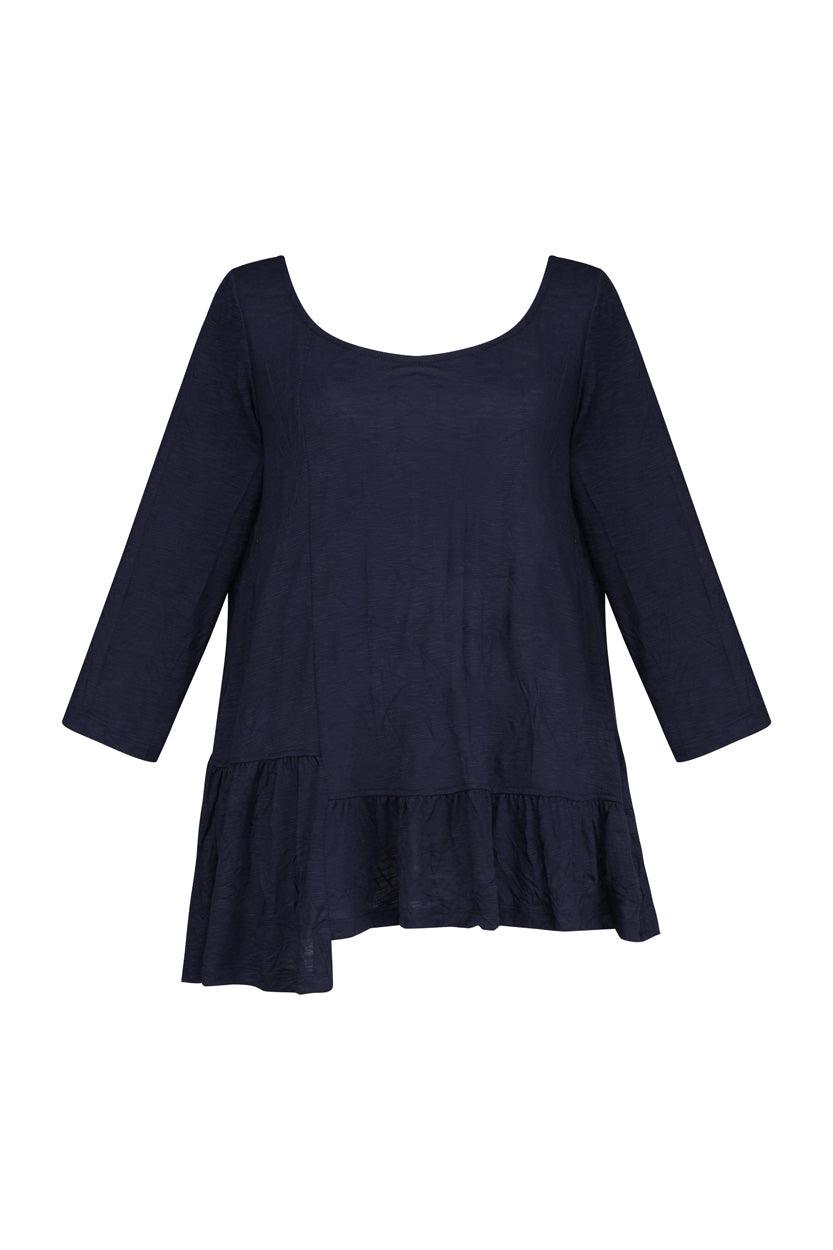 Alembika Crinkled Ruffled Bottom Tunic-ST363N