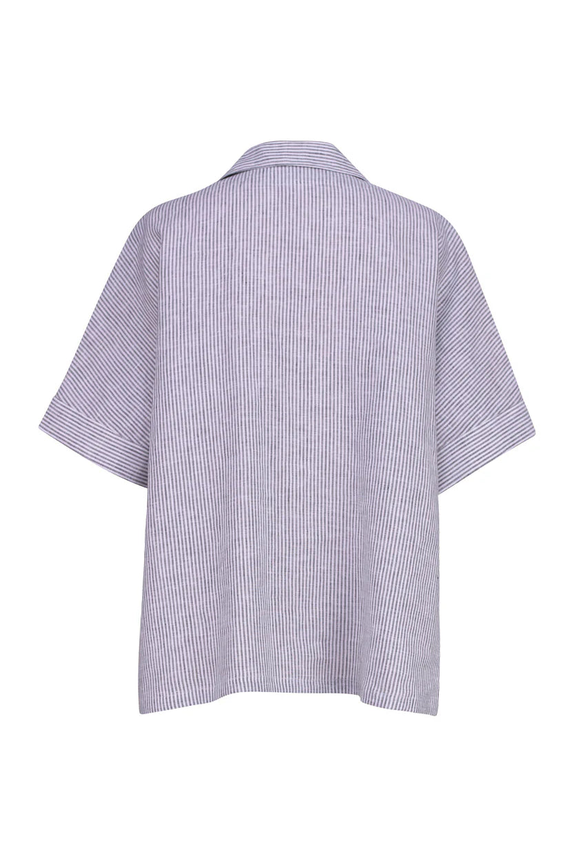 Alembika Dove Pinstripe Top-ST367D, view 4