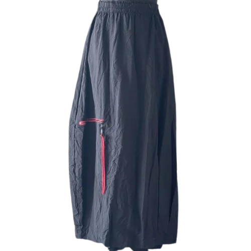 Moonlight Zip Pocket Crinkle Skirt-2617