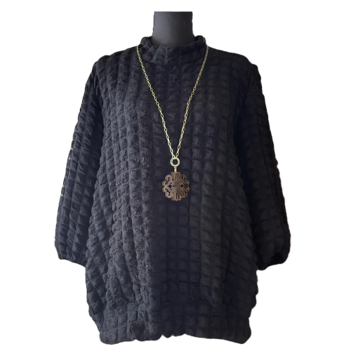 Moonlight Pucker Long Sleeve Top-3713