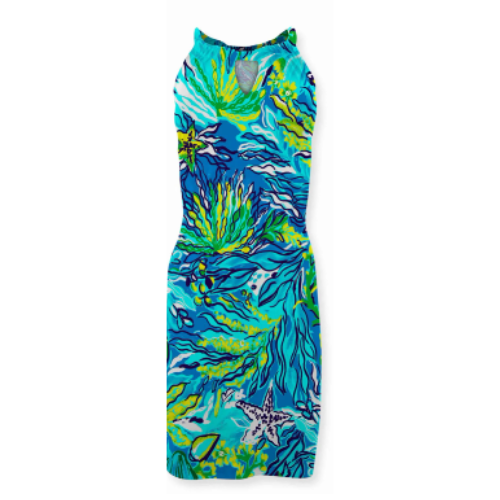 Banana Boat Sleeveless Shift Dress-St Raphael Aqua-BB526