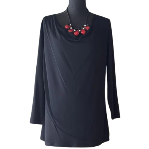 By JJ Drape Neck Tunic Top-IT-157
