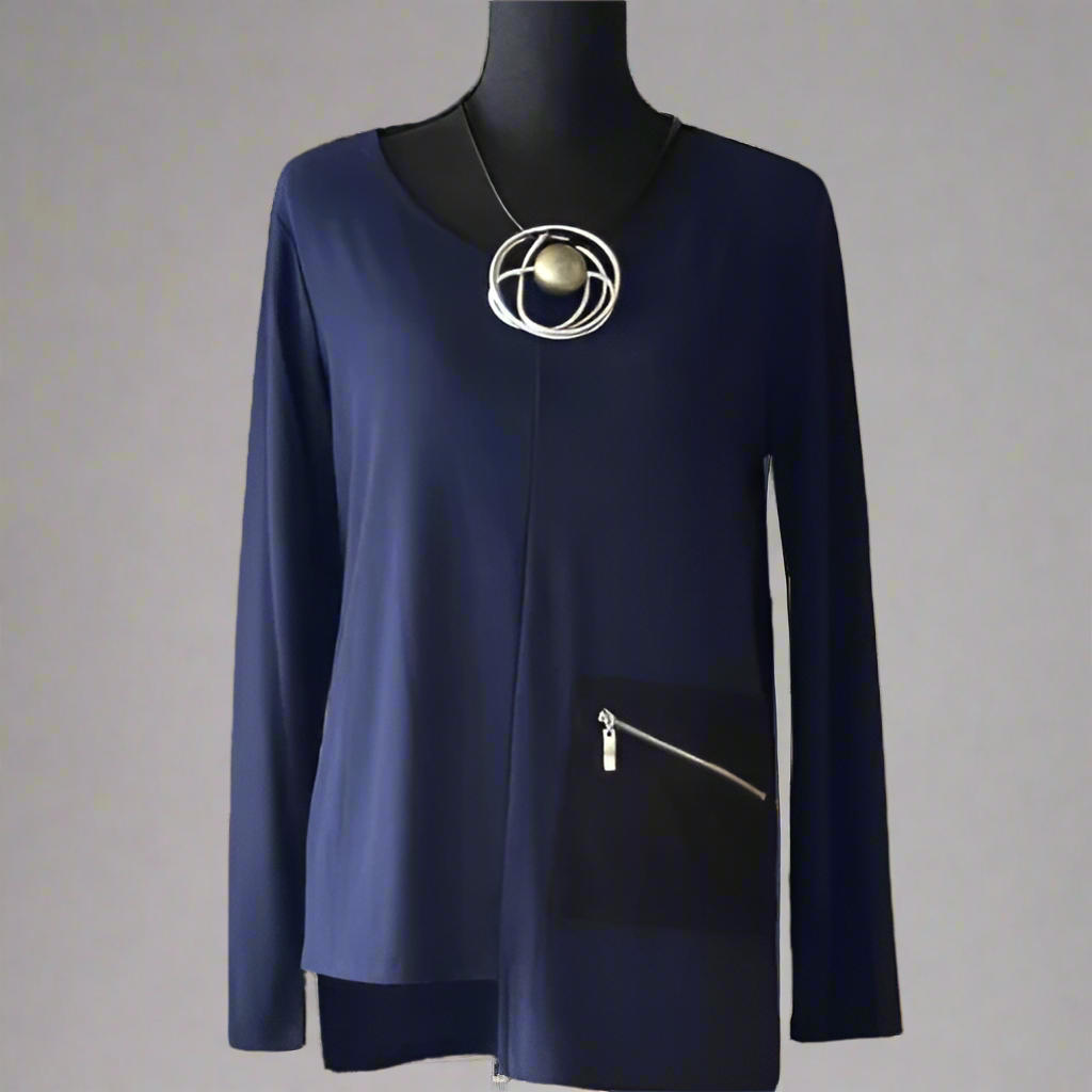 By JJ One Pocket Asymmetrical Tunic-IT-194