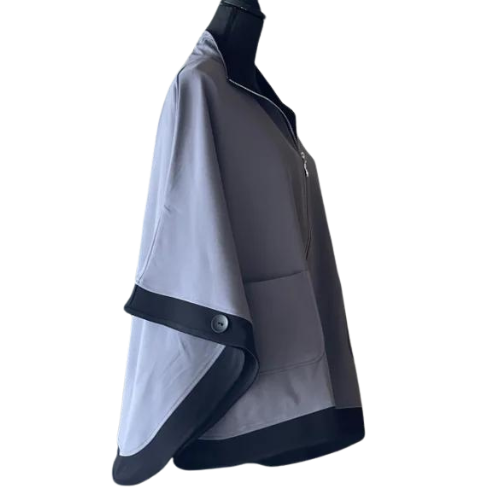 By JJ Two Pocket Zipped Poncho Jacket-PT-123